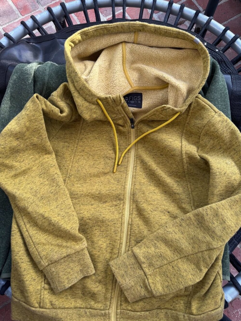 Figs Gold Zip Hoodie